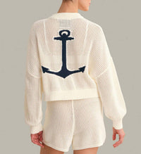 525 America - Tide Mesh Nautical Cardigan