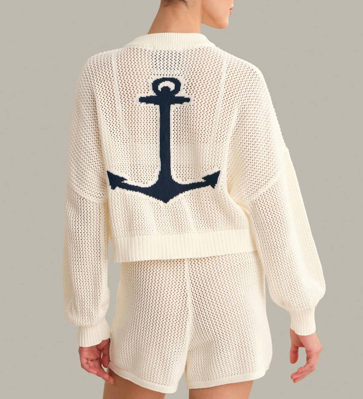 525 America - Tide Mesh Nautical Cardigan