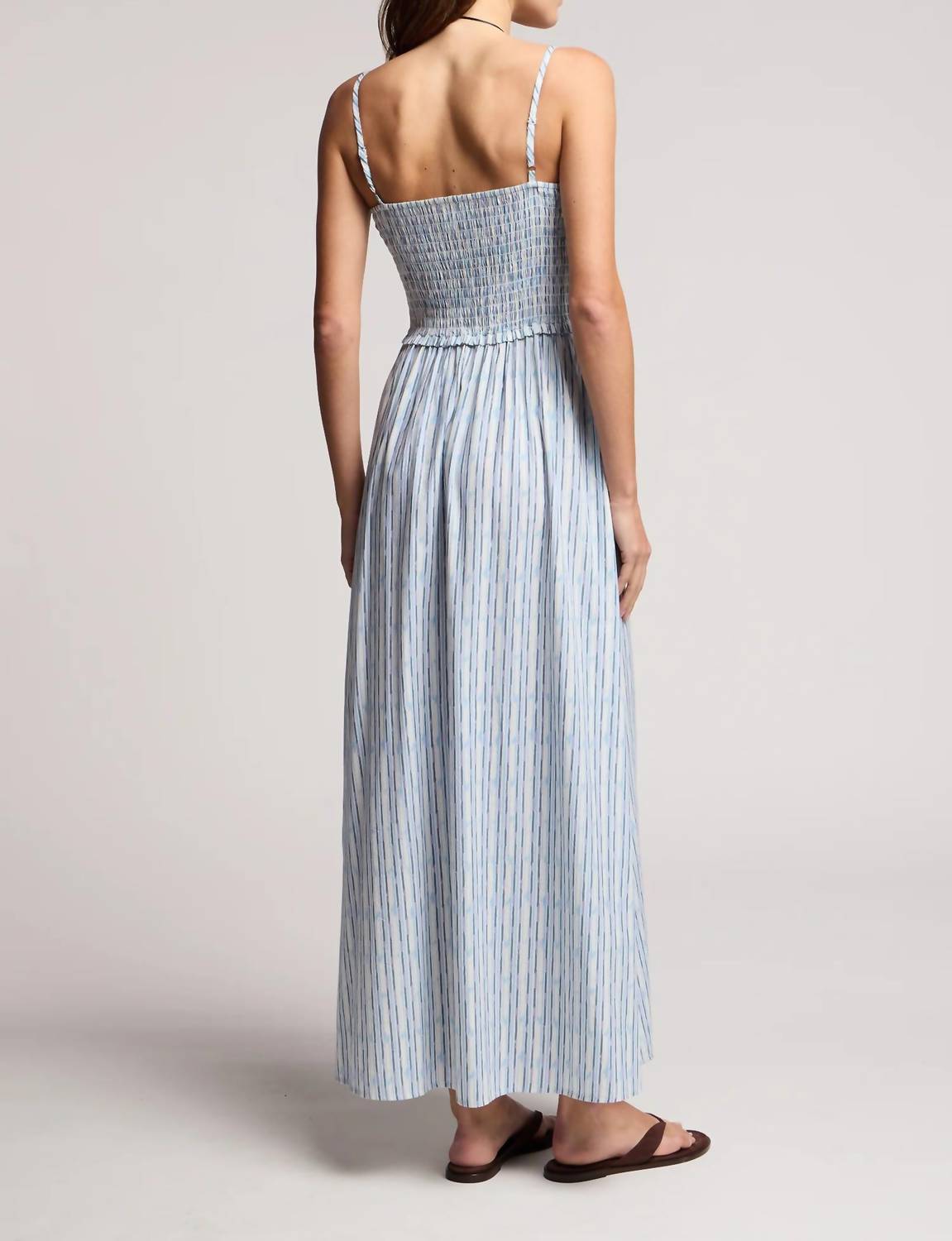 Velvet By Graham & Spencer - Senara Watercolor Stripe Smocked Maxi Dress