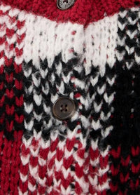 Guest In Residence Buffalo Plaid Cardigan in residence buffalo plaid cardigan in ruby combo - women's cardigan - view 4