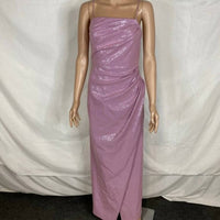 HALSTON HERITAGE Women’s Mona Shimmer Ruched Midi Dress in purple - women's dress