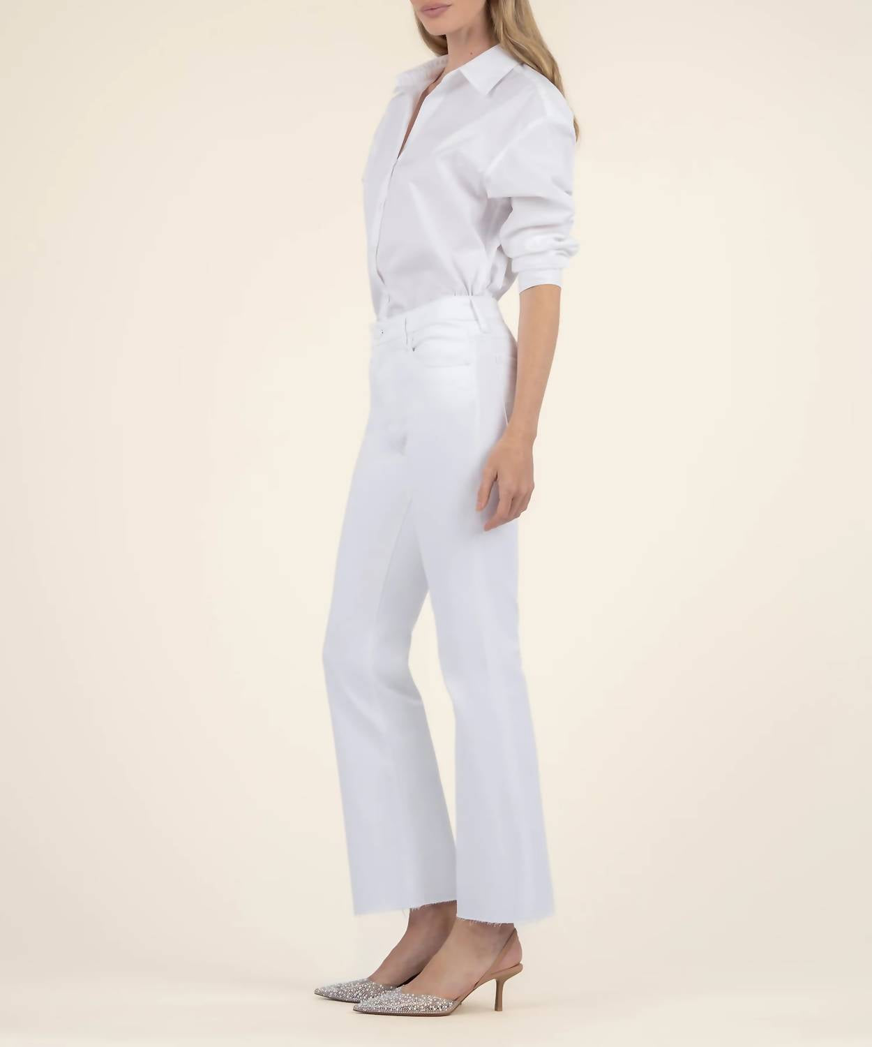 Kut From The Kloth - Kelsey High Rise Ankle Flare With Raw Hem Jeans