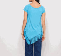 Karen Kane - Angled Fringe Top