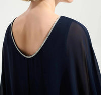 Joseph Ribkoff - Chiffon Poncho Overlay Sheath Dress