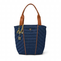 THINK ROYLN High Note Tote in dark denim w mocha luxe trim - women's bag