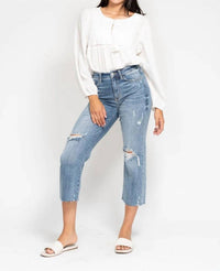 Judy Blue - High Waist Destroy Crop Wide Leg Jeans