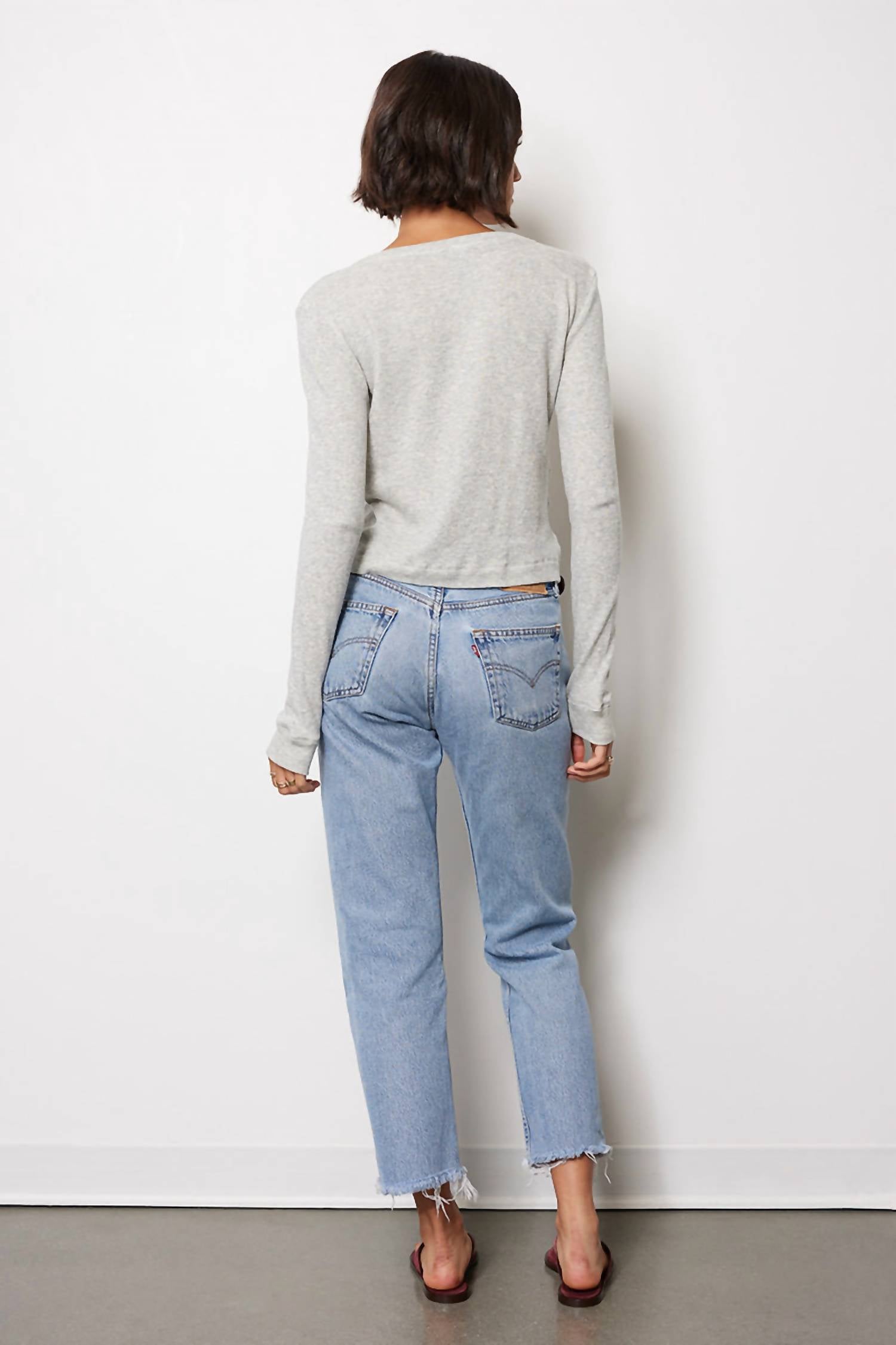 Bobi - Slim Snap Placket Long Sleeve Tee