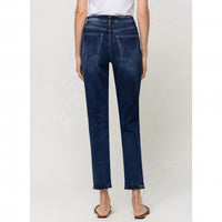 VERVET BY FLYING MONKEY Super High Rise Mom Jeans in dark indigo - women's jeans - alternate view