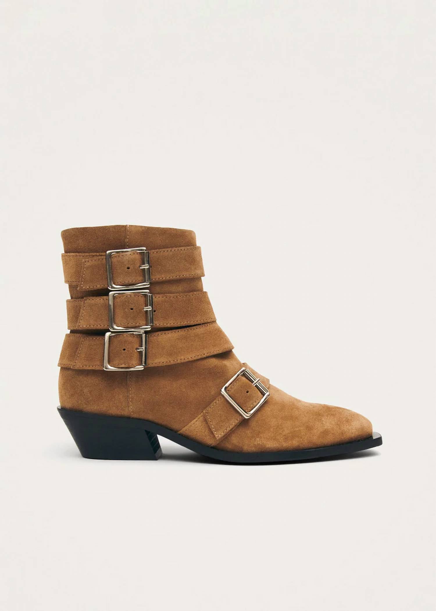 ALOHAS Women's Eras Suede Leather Ankle Boots in tan - women's shoe