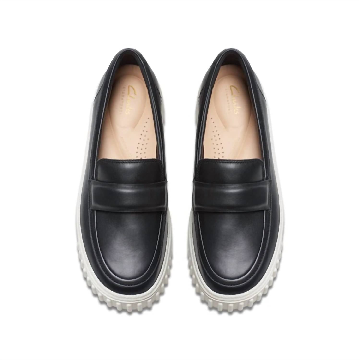 Clarks Women's Mayhill Cove Loafers in black leather - women's flats - view 4