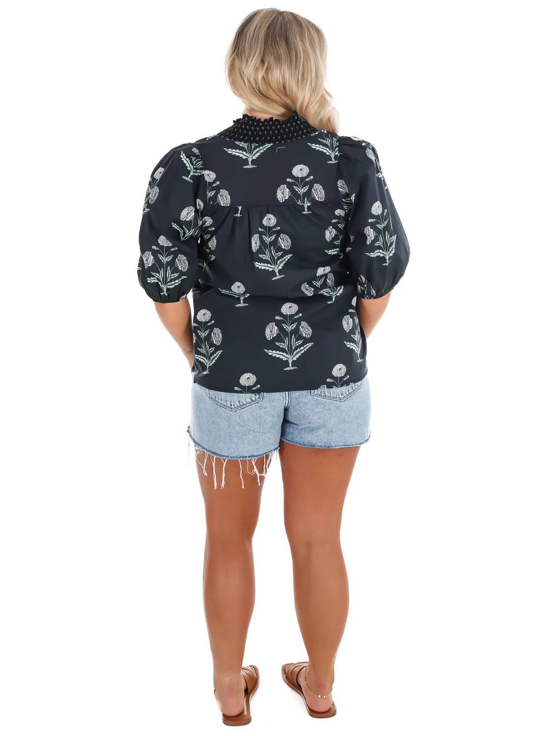 She + Sky - Women's Garden Whimsy Print Top