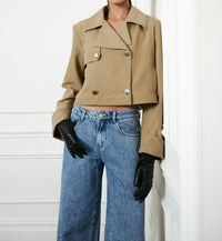 We Wore What - Cropped Trench Coat