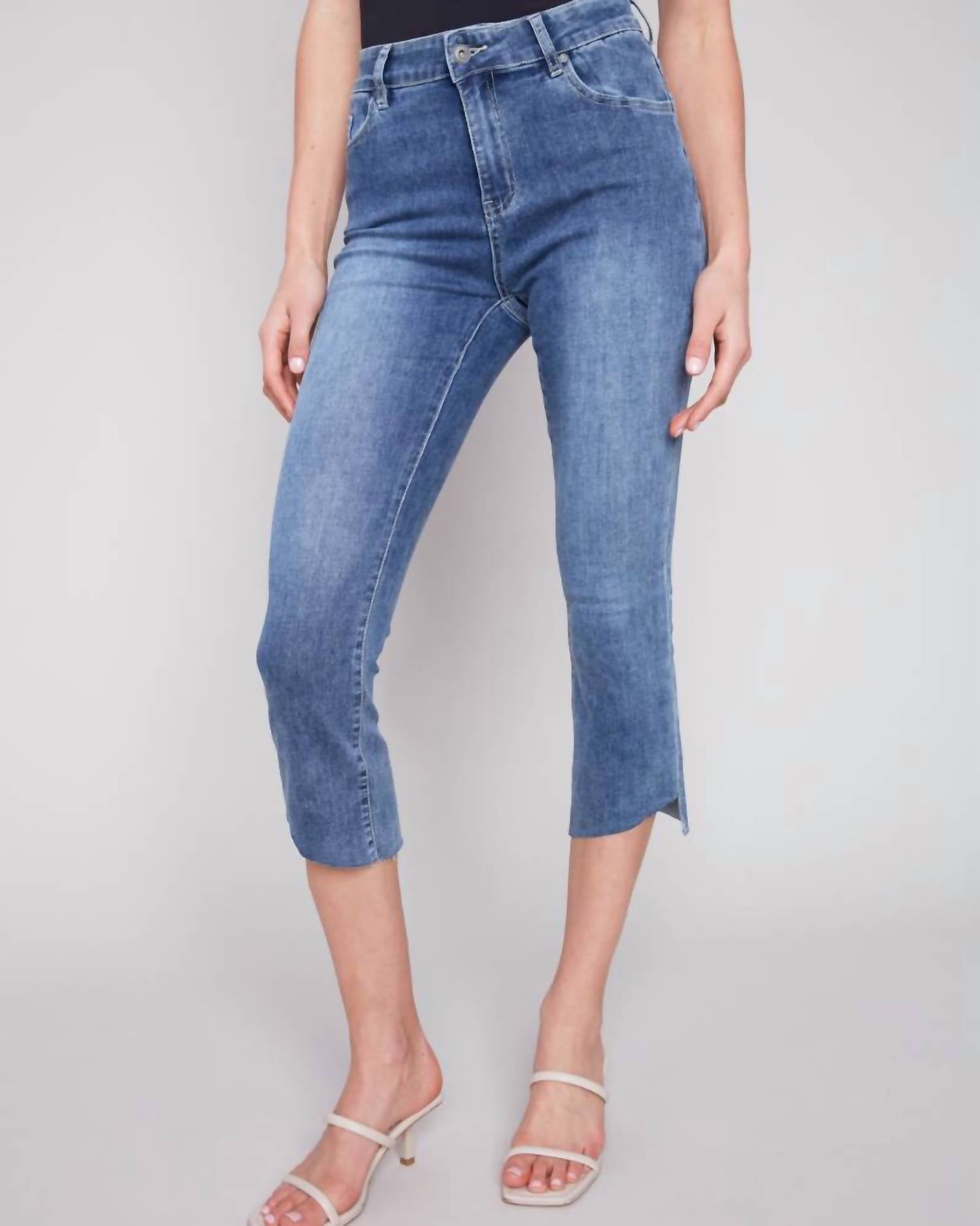Charlie B - Raw Edge Assymetrical Jeans