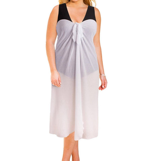 Always For Me - Sun Diva Plus Size Long Pareo Cover Up