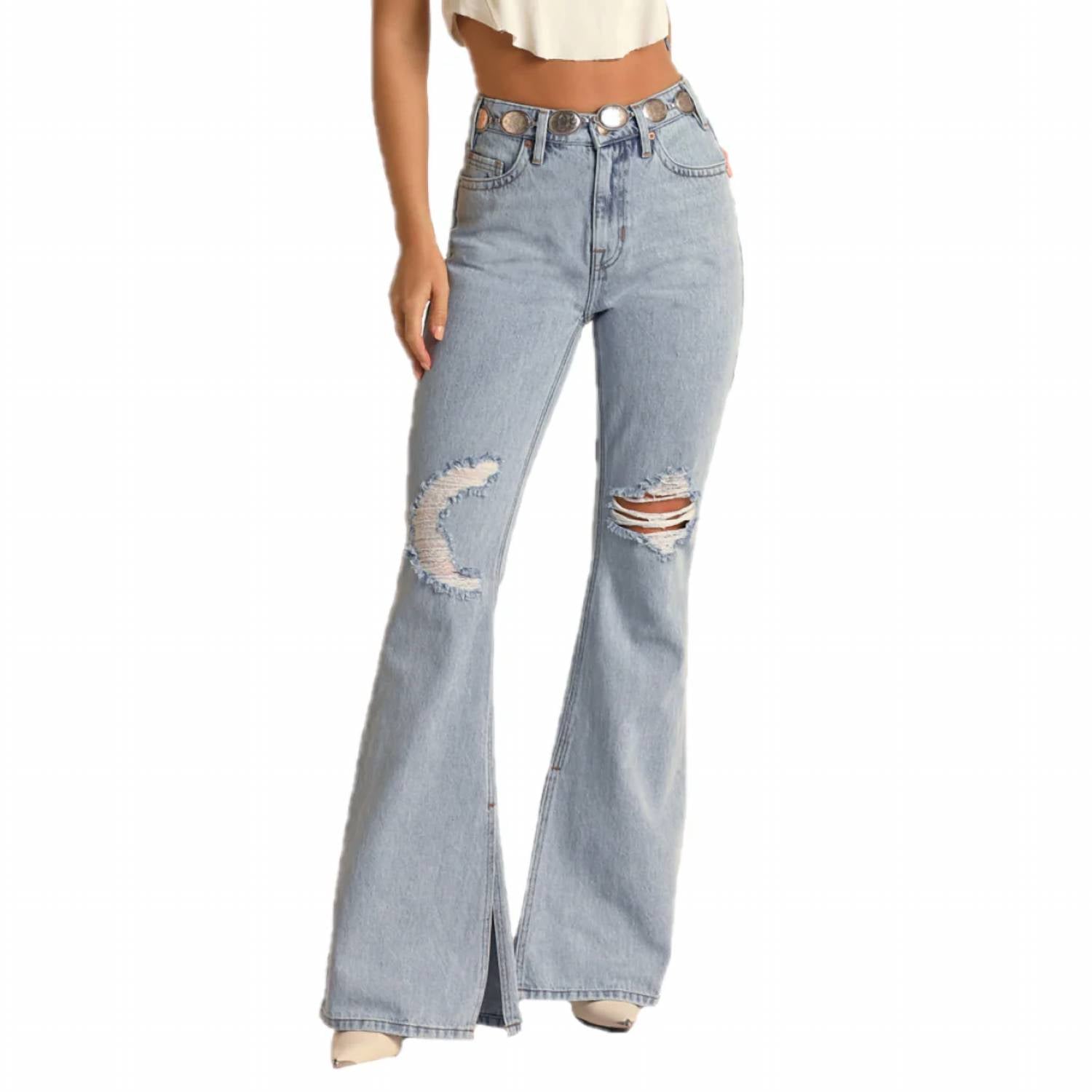 Rock & Roll Denim - Women's High Rise Flare Jeans