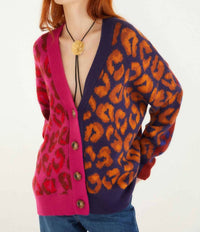Farm Rio - Mixed Ikat Leopard Cardigan