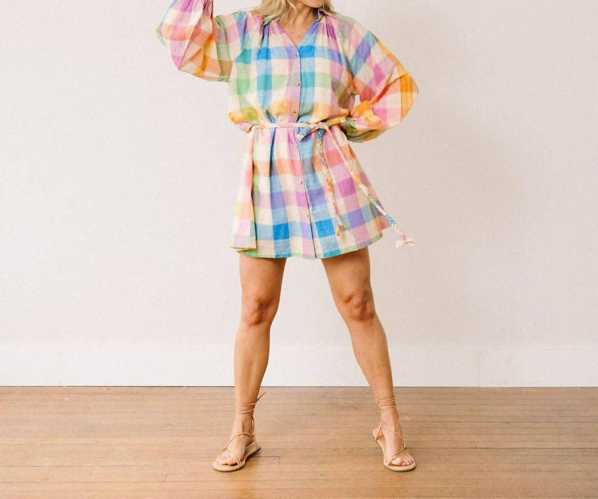 Sunshine Tienda - The Rainbow Plaid Pippa Dress