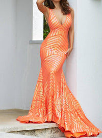 Jovani - EMBELLISHED SEXY LOW V PARTY DRESS