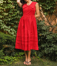 Heyson - Lace Trimmed Midi Dress