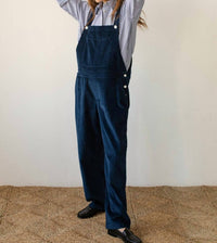 DONNI. Women's Cord Overall in navy - women's jeans
