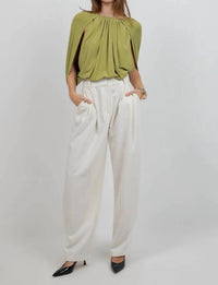 Whiteroom+Cactus - Knitted Sleeveless Cape Bodice Bodysuit