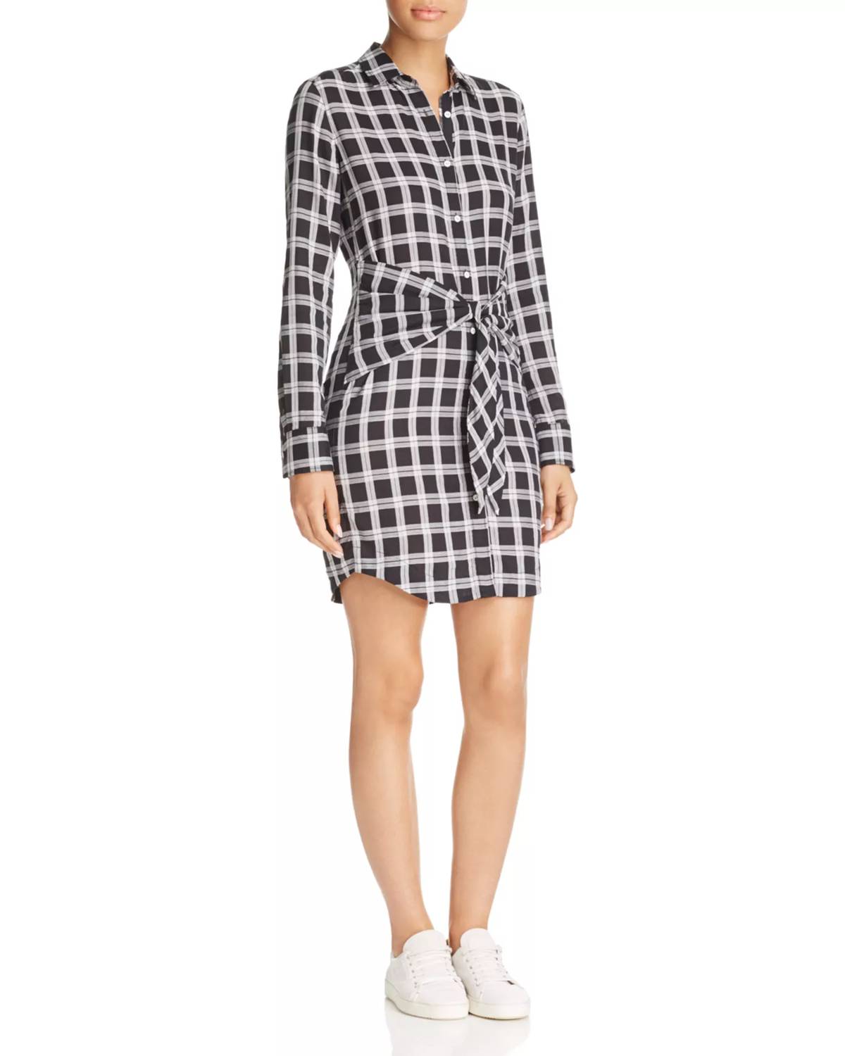 Rag & Bone - Tie Plaid Mini Dress