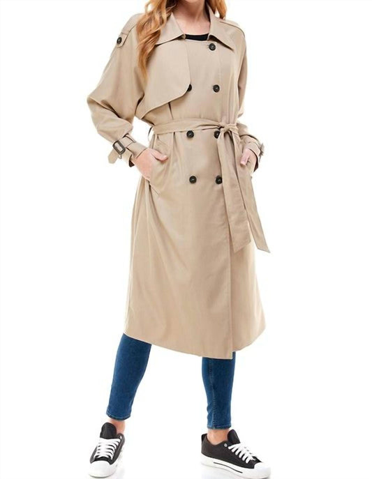 Acoa - Long Sleeve Oversized Trench Coat