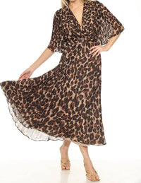 Joseph Ribkoff - Animal Print Chiffon Fit & Flare Dress