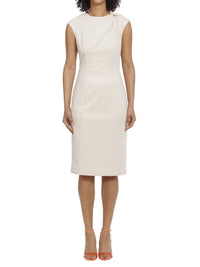 Maggy London - Straight Twist Neck Midi Sheath Dress