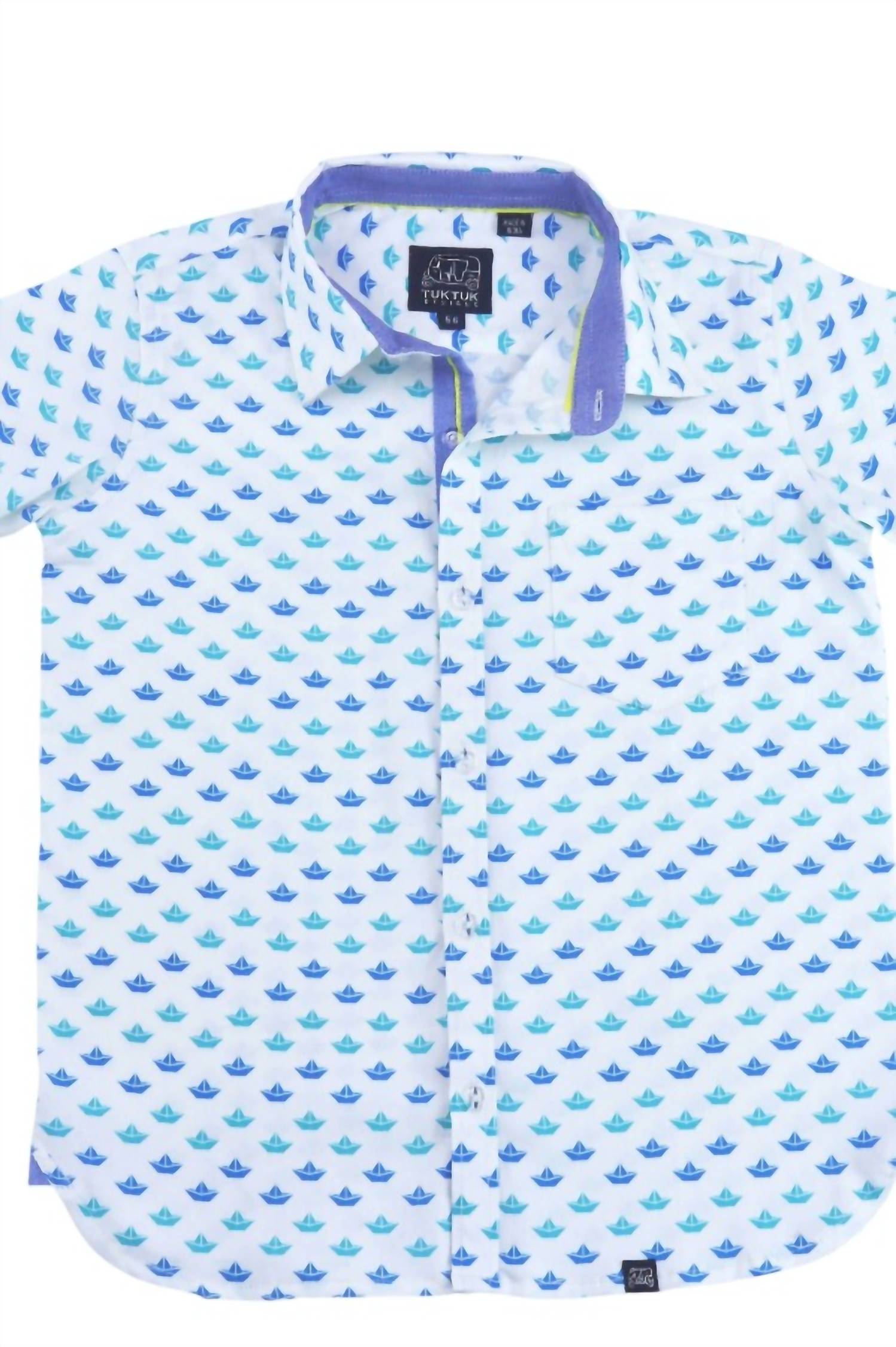 Tuktuk Designs - Boys Origami Sailboats Shirt