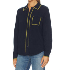 White + Warren - Cashmere Tipped Button Shirt