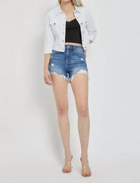 Risen - Shirring Sleeve Crop Jacket