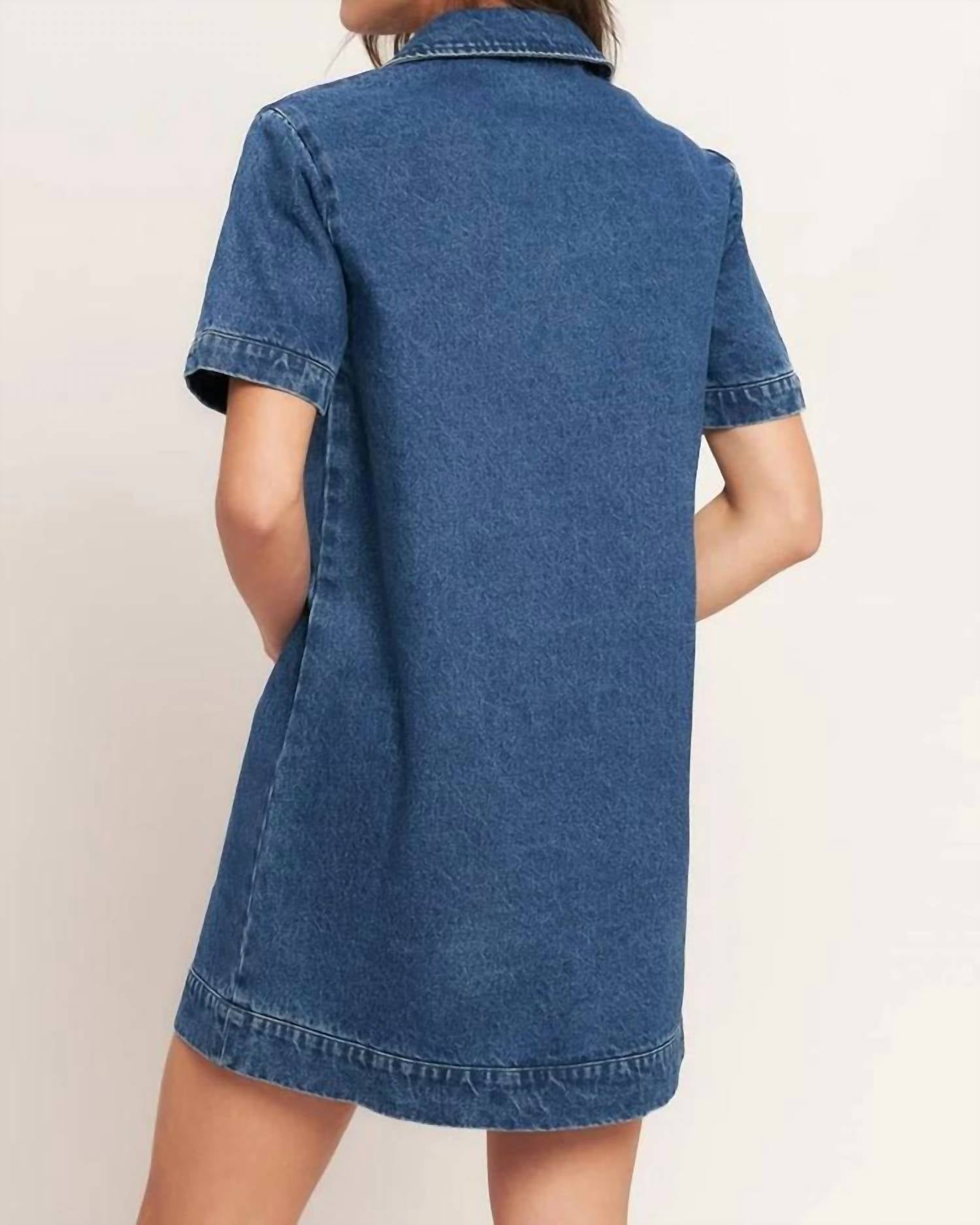 Flying Tomato - Canvas Denim Mini Dress