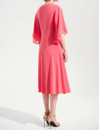 Joseph Ribkoff - Surplice Neck Fit And Flare Dress