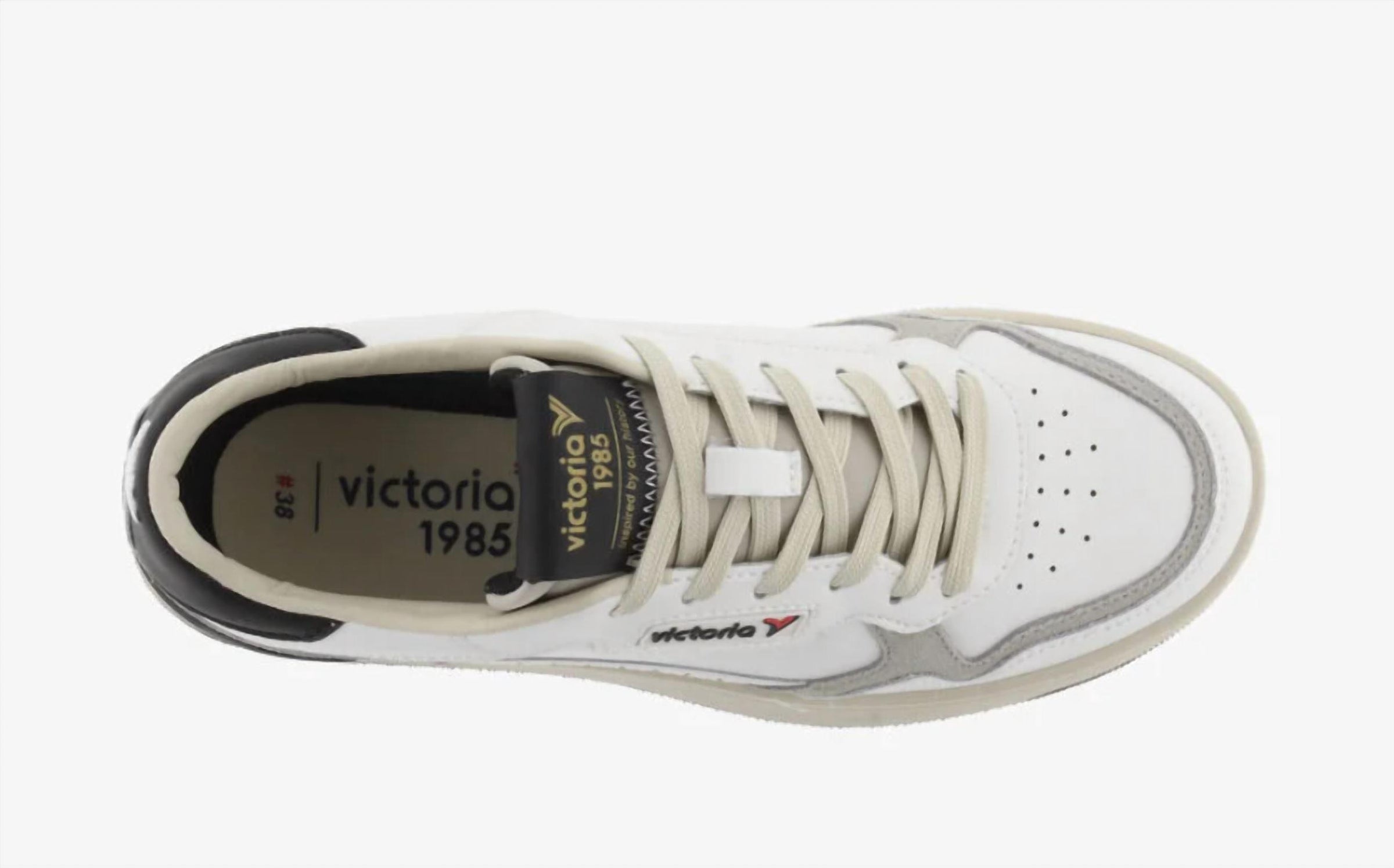 VICTORIA Women's C80 Classic Leather Sneakers in negro - women's sneaker - alternate view