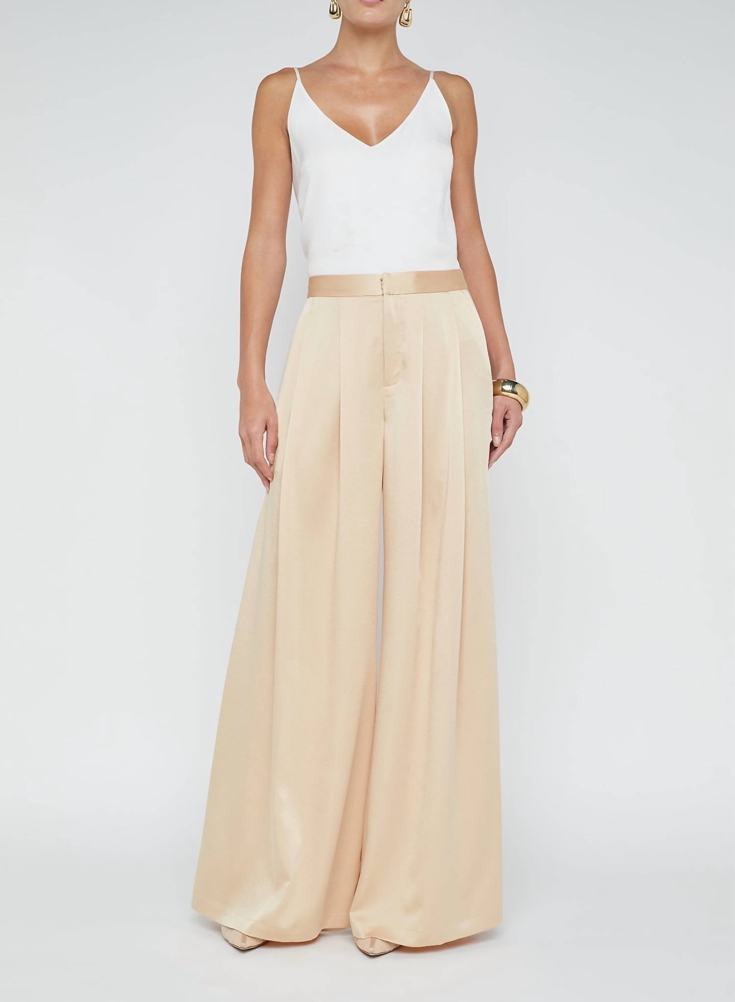 L'Agence - Aubrie Mid Rise Wide Leg Pant