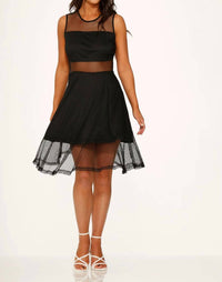 Orchid Bloom - Fishnet Sleeveless Dress