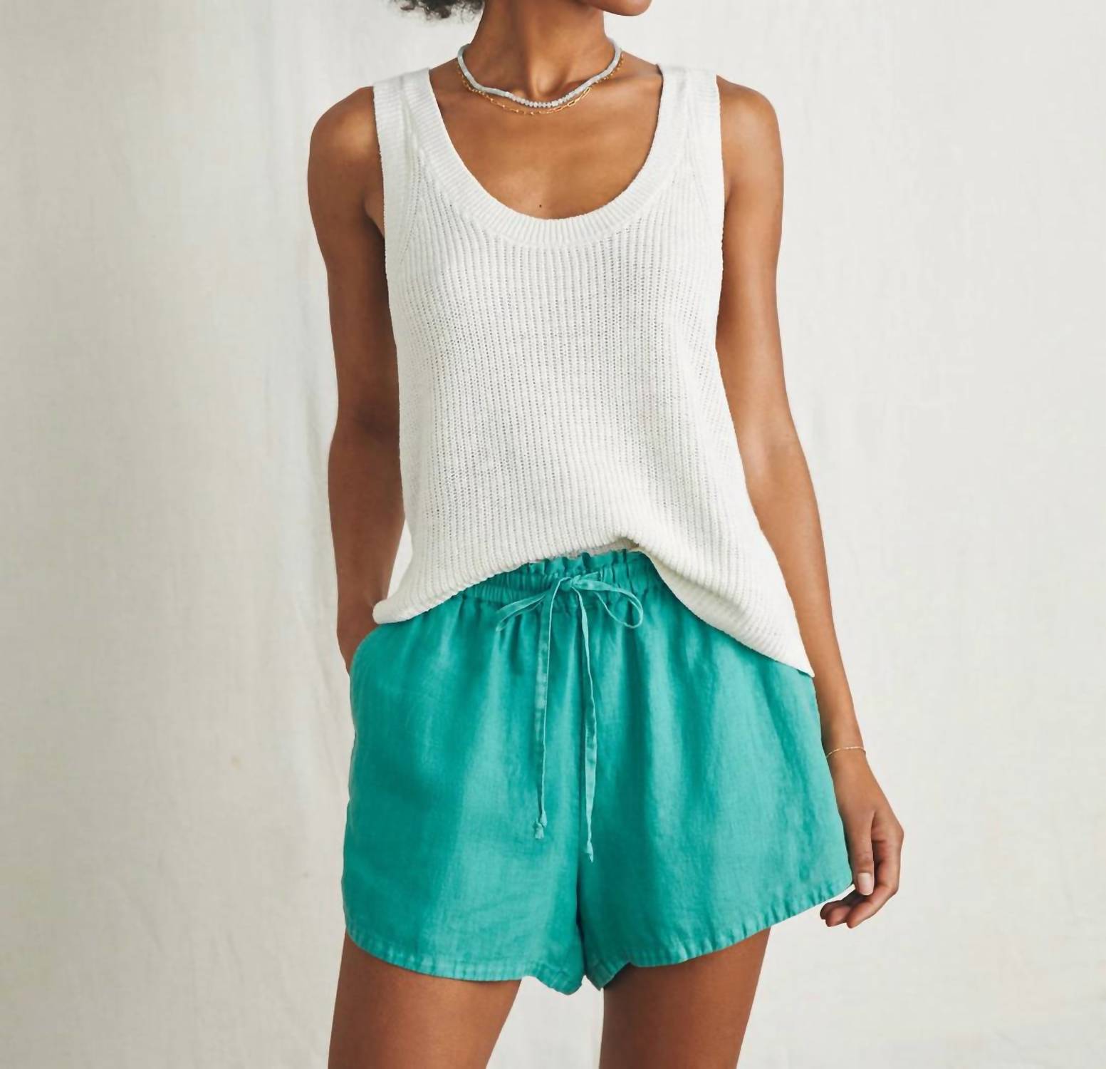 Faherty - Laguna Linen Tie Waist Short