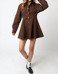 Olivaceous - Lea Button Dress