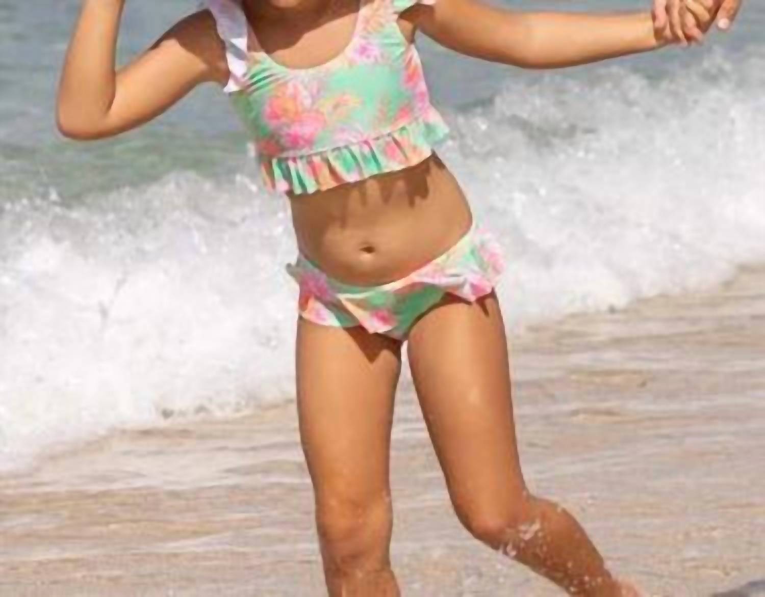 Snapper Rock - Girl's Frilled Crop Bikini