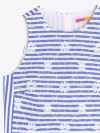 Vilagallo - Floral Embroidery Striped Top