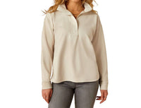 ARIAT Breeze Logo Half Zip Sweatshirt in cream - women's top