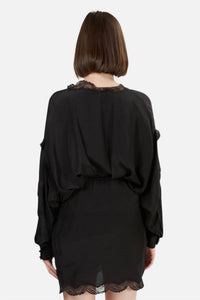 IRO Ragna Dress in black - women's dress - detail view