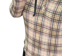 Honeyme - Plaid Hoodie Shirt