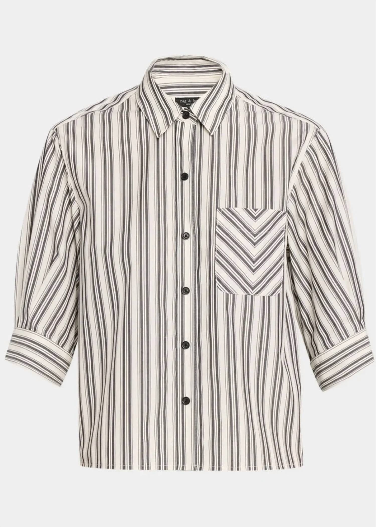 Rag & Bone - Lucia Striped Poplin Shirt