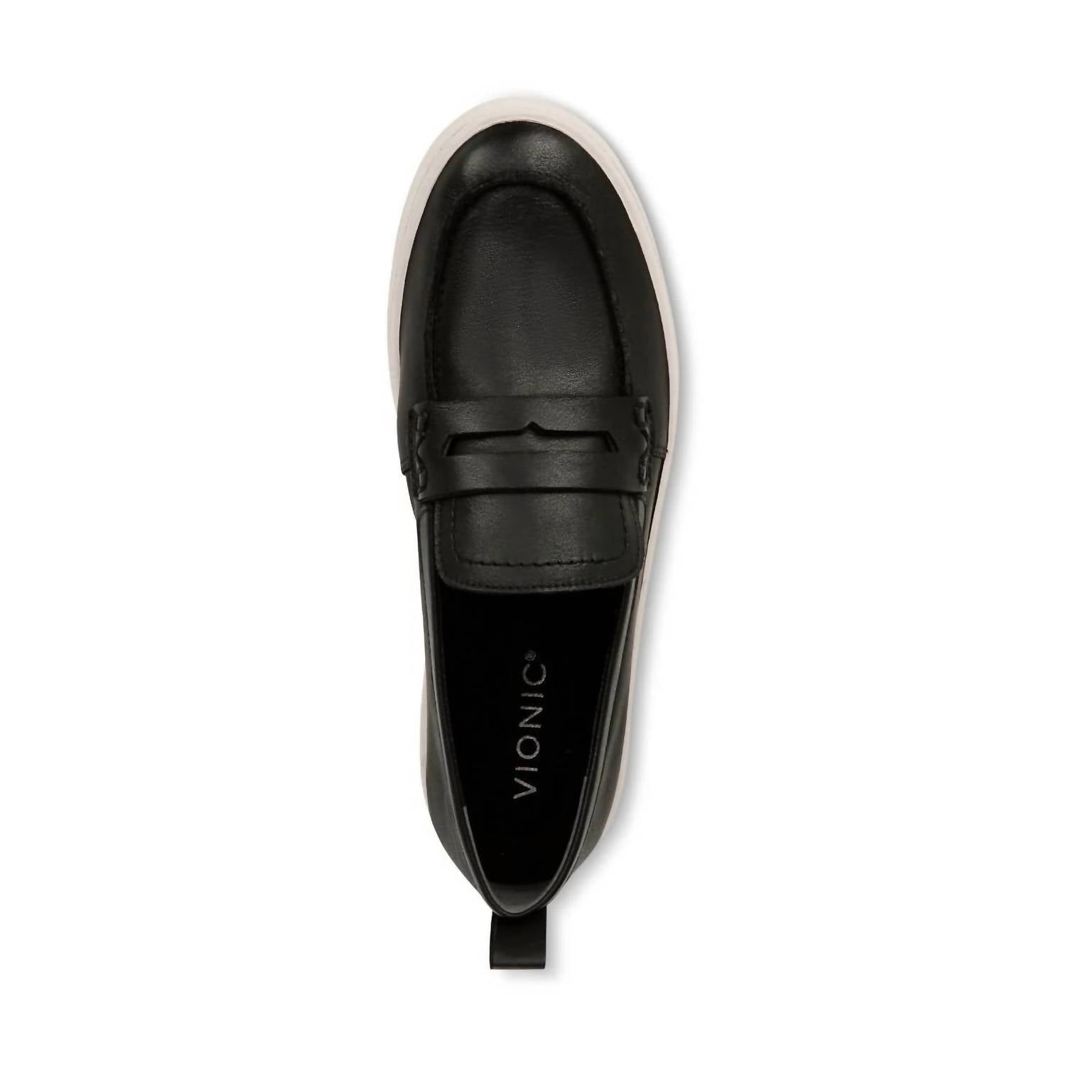 VIONIC Women's Uptown Loafer in black leather - women's flats - view 6