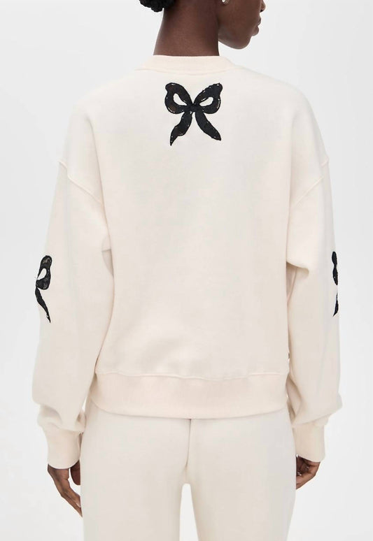 Loveshackfancy - Linetta Lace Bow Pullover Sweater