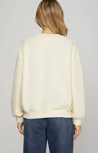 She + Sky - Bow Crewneck Sweater
