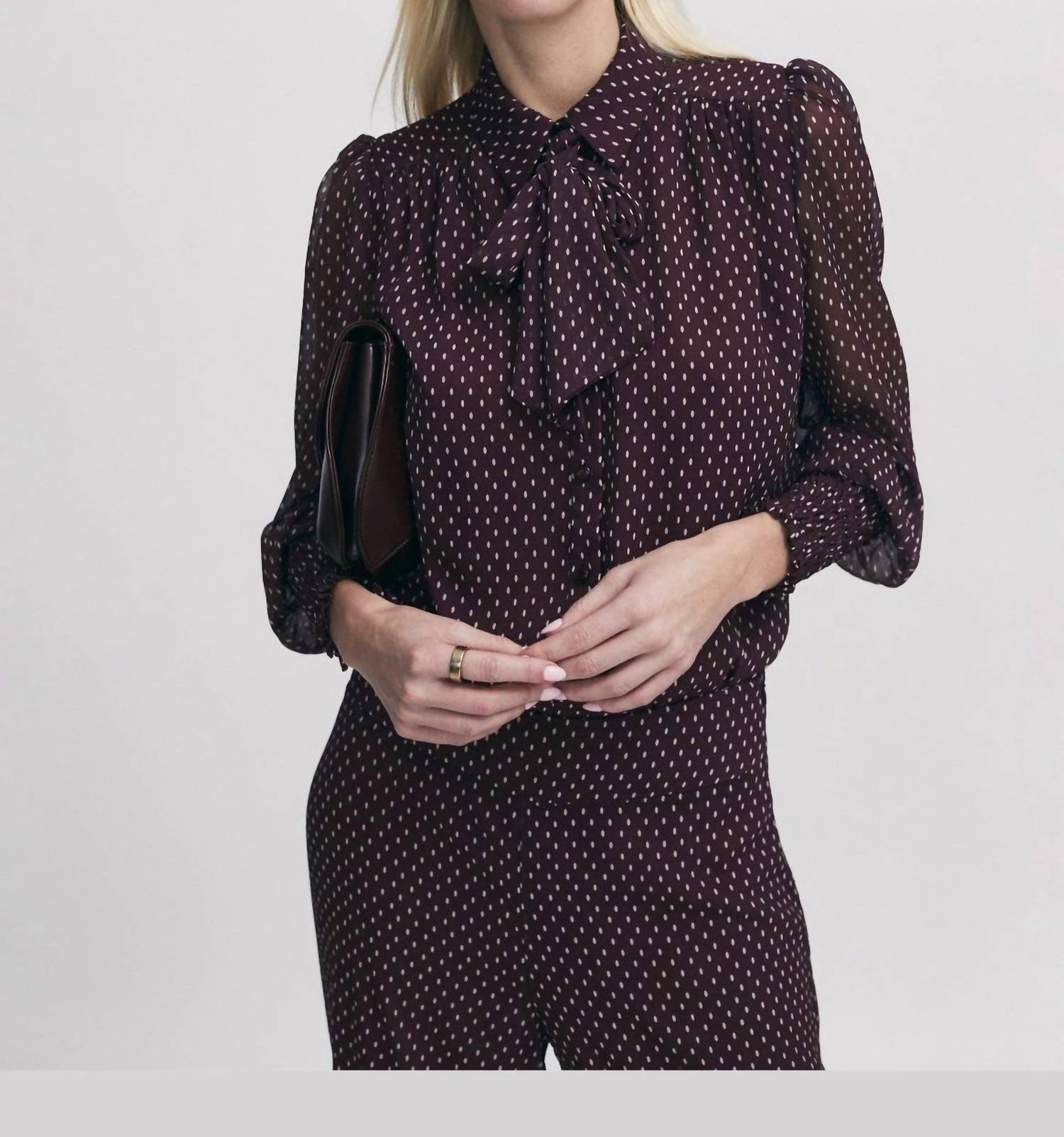 Iris Setlakwe - Shirring Detail And Tie Blouse