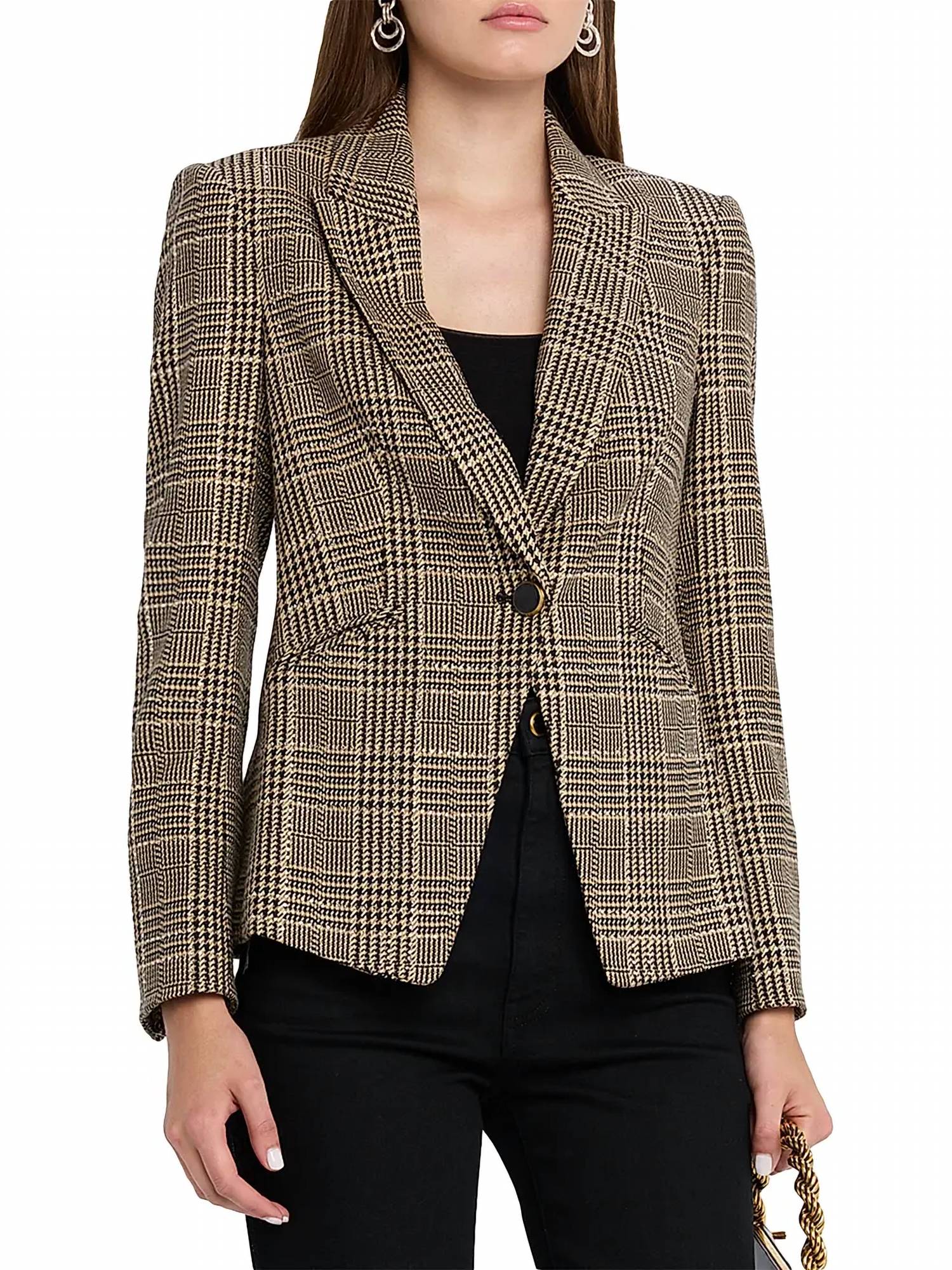 Veronica Beard Kendryn Embellished Dickey Jacket in black multi - women's jacket